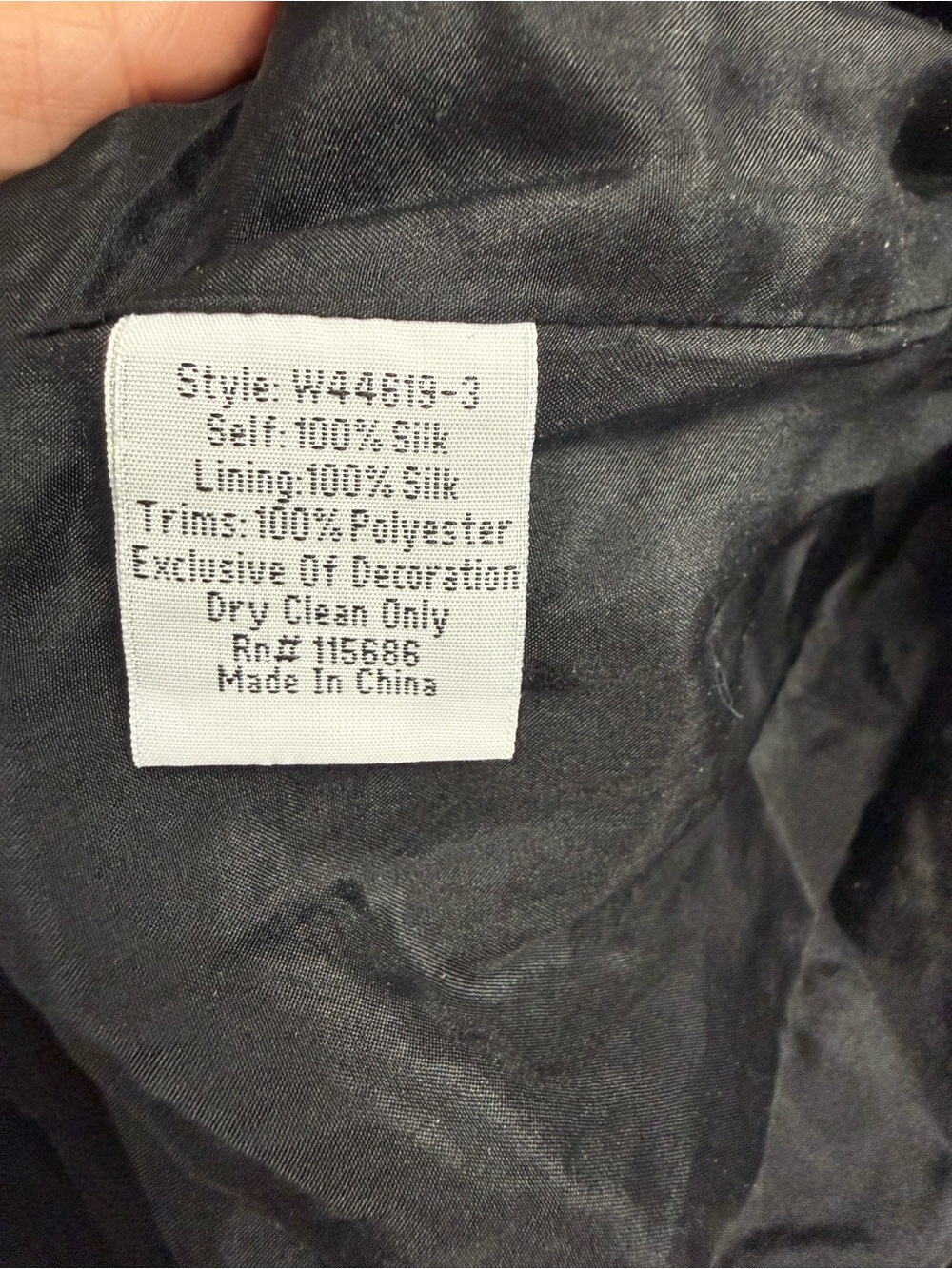 Johnny Was Workshop Black 100% Silk Embroidered Bomber Jacket Size XS - Picture 9 of 9